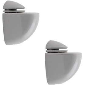 Resim EYM 2 Adet Pelikan Plastik Cam Raf Tutucu Etejer Gri Kırılmaz 