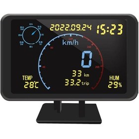Resim Lemestar Dijital Gps Hız Göstergesi Kilometre Sayacı 4.7 İnç Lcd Ekran Hud Ekra 