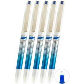 Resim Mavi Pilot Kalem 5 Adet Uniball Eye Needle 0.7 Mm İğne Uçlu Pilot Kalem Ub-187s İğne Uçlu Likit Mürekkep Jel Kalem Mavi 