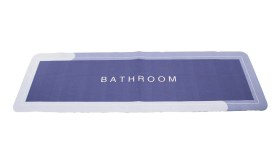 Resim Dikdörtgen Düz Renkli Su Emici - Sihirli Banyo Paspası Elastik 116 X 37.5cm Kahverengi 
