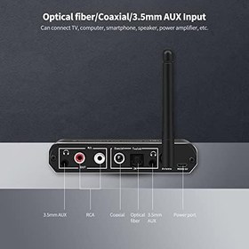 Resim Sesten Analoga Dönüştürücü D09 BT Alıcı Verici DAC Dijital Optik Fiber Koaksiyel - Analog Ses Dönüştürücü BT5.0 Çip HiFi Ses Kalitesi Siyah BT Alıcısı 