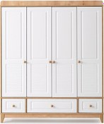 Resim Mosso 4 Kapılı Dolap, Bebek ve Genç Odası Dolap Beyaz 