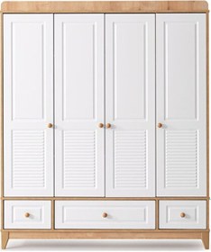 Resim Mosso 4 Kapılı Dolap, Bebek ve Genç Odası Dolap Beyaz 
