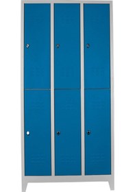 Resim Jessan Ofis 6 Lı Standart Soyunma Dolabı Gri-Mavi 