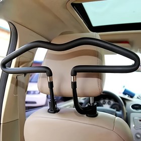 Resim Çok Amaçlı Paslanmaz Çelik Araba Koltuk Askısı - Katlanabilir, Ceketler & Takım Elbiseler için Çok Amaçlı, Çoğu Araçla Uyumlu 