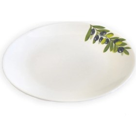 Resim Pearl Zeytin Desenli Tabak /Çap 21 Cm / 4 Adet 