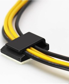 Resim Nc-1316 Kablo Sabitleme Kelepçesi Klipsi - Yapışkanlı Duvar Kablo Tutucu 16x13x6mm - Siyah - 50 Adet 