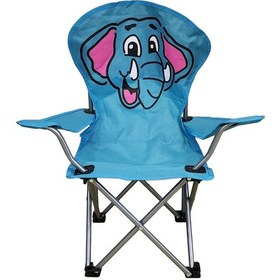 Resim Katlanır Çocuk Sandalyesi Mavi - Fil Desen Mavi 