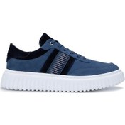 Resim Tamer Tanca Erkek Hakiki Deri Mavi Sneakers & Spor Ayakkabı 352 22303 Erk Ayk Y25 Mavı Nbk Mavi 