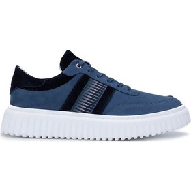 Resim Tamer Tanca Erkek Hakiki Deri Mavi Sneakers & Spor Ayakkabı 352 22303 Erk Ayk Y25 Mavı Nbk Mavi 