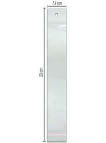 Resim 3.5X30 Sedefli Askılı Askı Kısmı Beyaz Bantlı Opp Parlak-Şeff 
