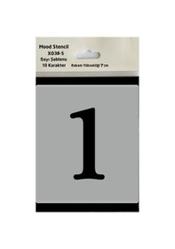 Resim Stencil Rakam Boyama Şablonu X038-sayı Rakam Yüksekliği 7 Cm 