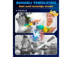 Resim Çok Amaçlı Buharlı Temizleyici 12 Aparat, Ev, Zemin, Derz, Ahşap, Fayans, Araba Temizliği 