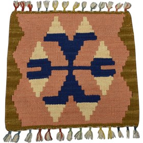 Resim Yeni El Dokuma Kare Köşe Sandalye Minderi Pınarbaşı Kayseri Yün Kilim 5990 
