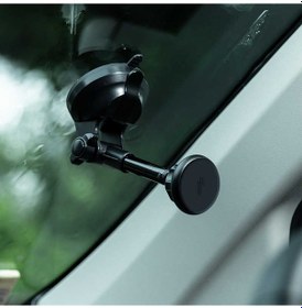 Resim Araba Araç İçi Telefon Tutucu Uzatılabilir Kollu Güçlü Vantuzlu 360 Dönen Sarsılmaz Manyetik Tutucu 