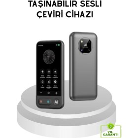Resim İntora Taşınabilir Akıllı Tercüme Cihazı - Gerçek Zamanlı Ses ve Metin Çevirisi 