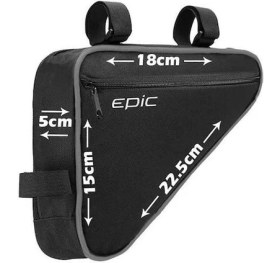 Resim Epic Bisiklet Üçgen Kadro Çantası Siyah 0.75L 