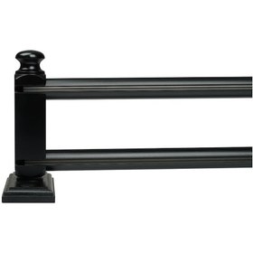 Resim Cenova S Pile Ve Perde Düğmesi Uyumlu Çetray Çift Raylı Modern Ahşap Rustik Siyah 200 Cm Siyah 