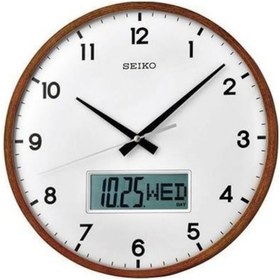 Resim Seiko QXL008B Duvar Saati Ahşap 