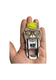 Resim Metal Mıknatıslı Desenli Şişe Açacağı Çok Renkli 