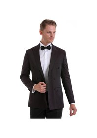 Resim Hatemoğlu Bordo Slim Fit Düz Sivri Yaka Klasik Kruvaze Smokin Damatlık Bordo 