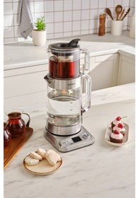 Resim Karaca x Refika Gönlübol xl Cam Çay Makinesi Chrome 