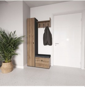 Resim Lagomood Koza Portmanto Antrasit Ceviz 