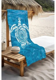 Resim Dijital Baskı Plaj Deniz Havlusu Kaplumbağa Desenli Peştamal Hvl0121 Renkli 