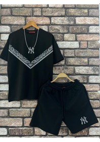 Resim Altamira Erkek Su Yeşili Ny Baskılı Tshirt Şort Takım 001 