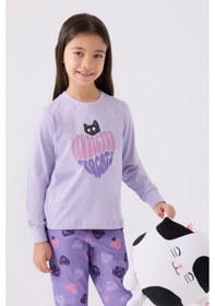 Resim Rolypoly Kız Çocuk Mor Pijama Takımı Mor 
