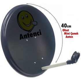 Resim Antenci 40Cm Mini Çanak Anten Next Lnb 10Mt Kablo 