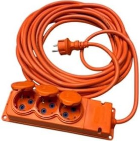Resim 3’lü Uzatma Kablosu - 20 Metre, 3x2,5mm Kablo Kesiti, IP44 Su Sıçrama Koruması, Seyyar Prizli, Dış Mekan ve İç Mekan Kullanımı için 3WAY-20325-F Bylion 