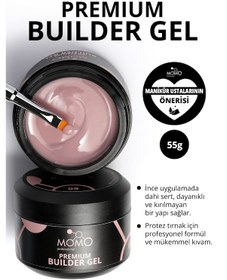Resim Momo Professional Premium Builder Gel Protez Tırnak Jeli No.09 Vizon 55 gr 
