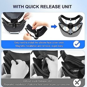 Resim DEVASO Silicone Face Cover Quick Release Unit for PlayStation VR2, Lightweight PSVR 2 Accessories, Compatible with PSVR2 Headset Silicone Face Cover 
