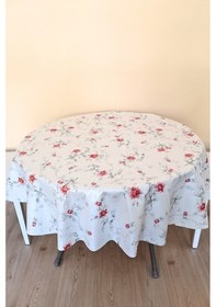 Resim Altı Astarlı Yuvarlak Muşamba Masa Örtüsü -140 Cm Çap-elg5 