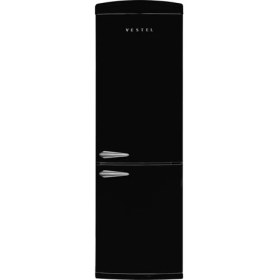 Resim Vestel Retro NFK37201 Siyah F Enerji Sınıfı 331 Lt Buzdolabı 