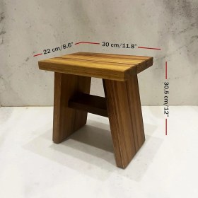 Resim Braventa Collection Shark Anatolia Iroko Ahşap Banyo Taburesi Oturak Büyük Boy 