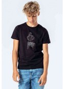 Resim Muhammad Ali Hard Punch Muhammad Ali Baskılı Unisex Çocuk Siyah 