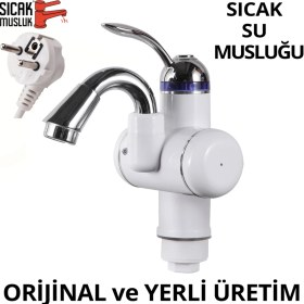 Resim Özbience Elektrikli Ani Su Isıtıcı, Termal Şofben, Musluk ve Lavaboya Monteli 