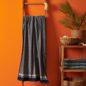 Resim Nuvomon Baklava Banyo Havlusu - Lacivert - 70x140 cm 