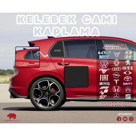 Resim Tear Now Her Araca Uyumlu Kelebek Camı Kaplama - Mat Siyah & Hologram 