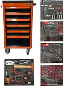 Resim Rico 025-TA0024 285 Parça 6 Çekmeceli Dolu Takım Arabası 