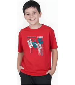 Resim Panios Kids Hope Baskılı Erkek Çocuk Yuvarlak Yaka Kısa Kollu T-shirt Kırmızı 