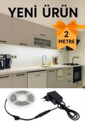 Resim Genel Markalar Mutfak Dolabı Tezgah Üstü 2 Metre Beyaz Şerit Led Işık Aç-kapa Düğmeli 
