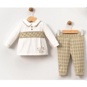 Resim Ekose Ayıcık Nakışlı 2'li Erkek Takım Haki 