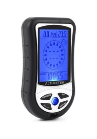 Resim Symbee 8'li Dijital Outdoor Alet: Yükseklik, Basınç, Sıcaklık Ölçer + Kompas, Hava Tahmini, Saat - Taşınabilir Lcd Ekranlı Spor Aracı Pil Yok 