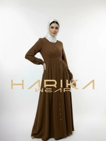 Resim KAHVERENG KETEN FERACE - 3XL 