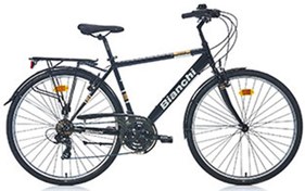 Resim BIANCHI STRADA 104 ERKEK ŞEHİR BİSİKLETİ 490H V 28 JANT 21 VİTES SİYAH BEJ GRİ 