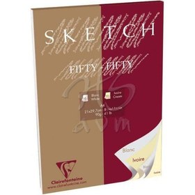 Resim Clairefontaine Blanc Ivory Çizim Defteri 90Gr 100 Sayfa A4 