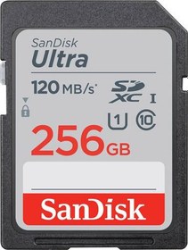 Resim Sandisk Ultra 256gb 150mb/s Sdhc/sdxc Class 10 Uhs-ı Hafıza Kartı Sdsdunc-256g-gn6ın 